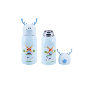 Wholesale Custom Stainless Steel Thermal Bottles with Straw & Strap Vacuum Insulated Thermos Flask for Kids OEM/ODM China Manufacturer