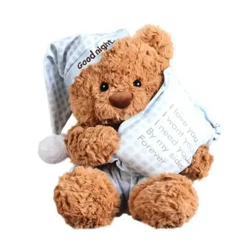 Super Cute Goodnight Teddy Bear Plush Toy Sleepwear Doll & Sleeping Pillow Birthday Gift