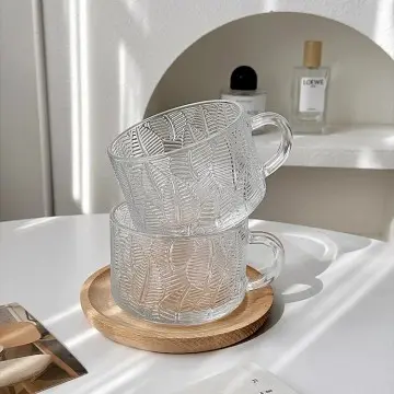 China Custom Made Vintage 410ml Glass Coffee Mugs Manufacturer Wholesale Supplier Retro Oatmeal Glass Cup Factory Exporter