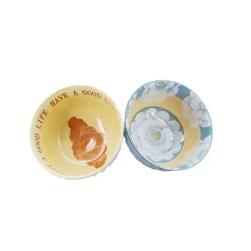 CHINA Wholesale Korean  Style  Ceramic Dinnerware  Set | Ins-Inspired Croissant Bowls & Plates for Household & Gift