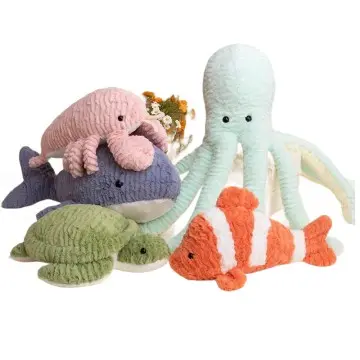 Custom Sea Animal Plush Toys  No Minimum Order Fish, Whale & Turtle Stuffed Dolls for Valentine’s Day Gifts