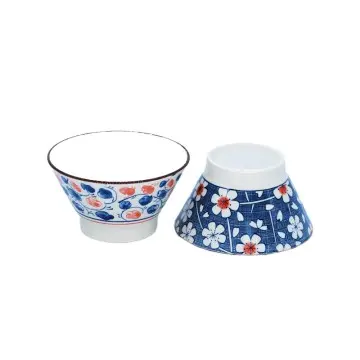 5 Inch Japanese Hat-Shaped Ceramic Bowl | Custom Made Underglaze Cone Rice Bowl Manufacturer China OEM ODM Wholesale