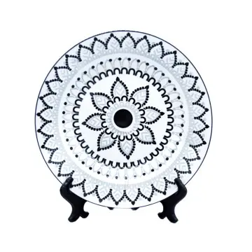 China Wholesale Moroccan Geometric Ceramic Plates Custom Logo Fine Porcelain Dinnerware & Decorative Mosaic Plates