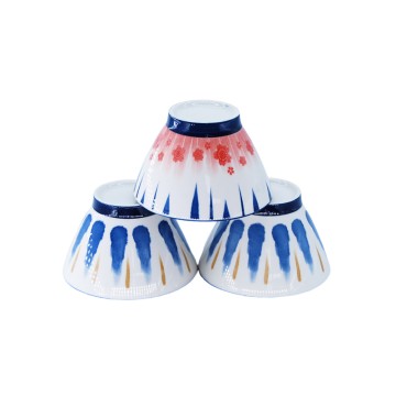Wholesale Fashion Cheap 5'' Japanese Style Rice Ceramic Bowls for Promotion Home Using